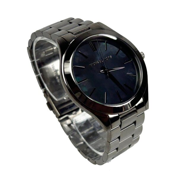 NEW Michael Kors MK3413) Slim Runway Gun Metal Stainless Steel Watch Womens - Picture 4 of 6